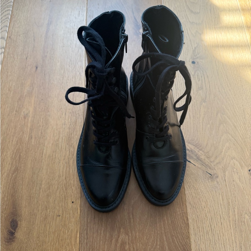 All Saints Black Combat Boots